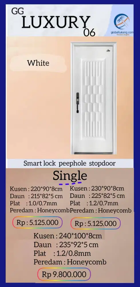 Jual Pintu baja premium untuk hunian berkelas kota Padang