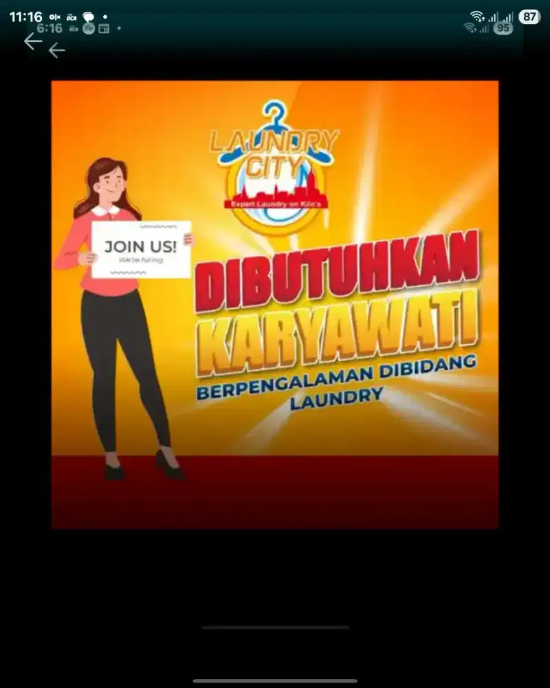 Lowongan Laundry Bagian Setrika Uap