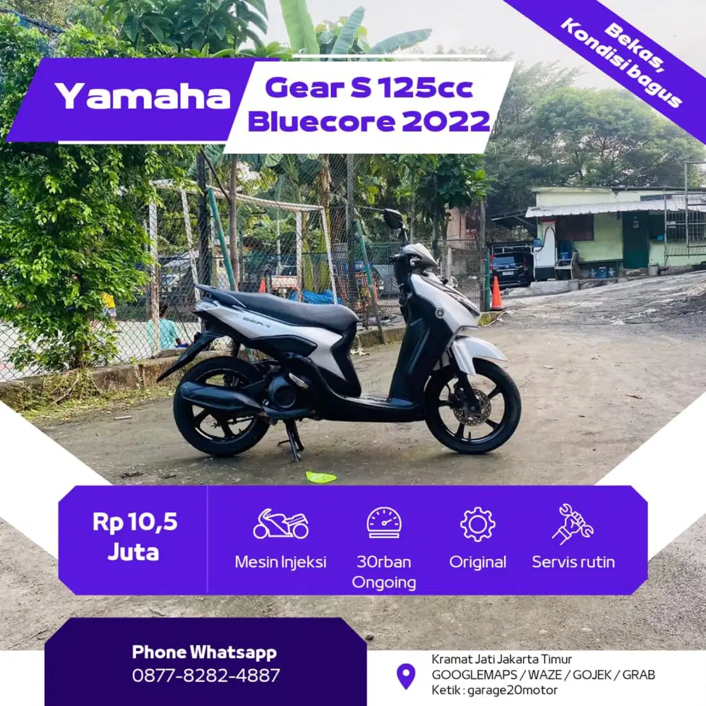 Yamaha All New Gear 125cc Bluecore Fi Tahun 2022
