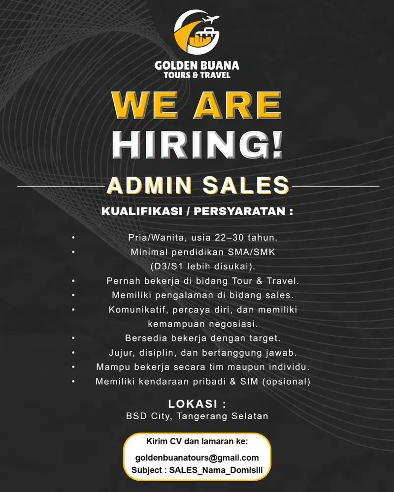 WE ARE HIRING!!!