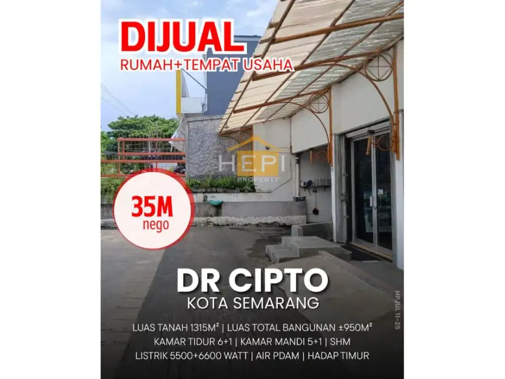 Dijual Rumah dan tempat usaha di jl Dr.Cipto Semarang