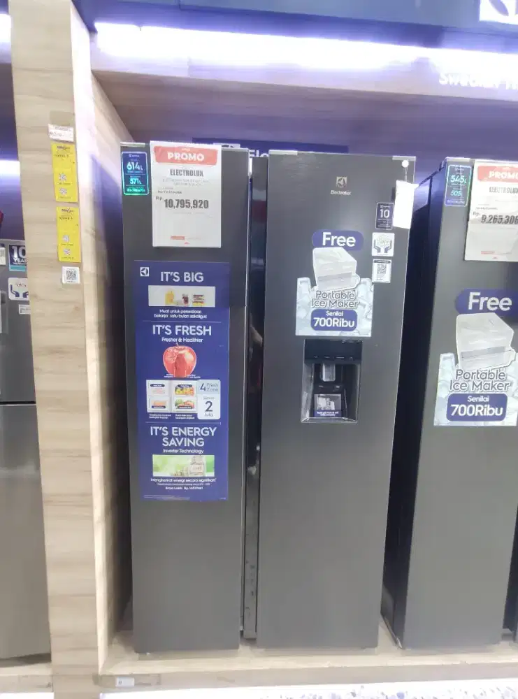 ELECTROLUX SIDE BY SIDE 614L