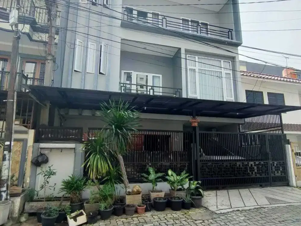 JUAL RUMAH SUNTER 3 LANTAI MINIMALIS, FURNISH LUX, 9X15, SIAP HUNI