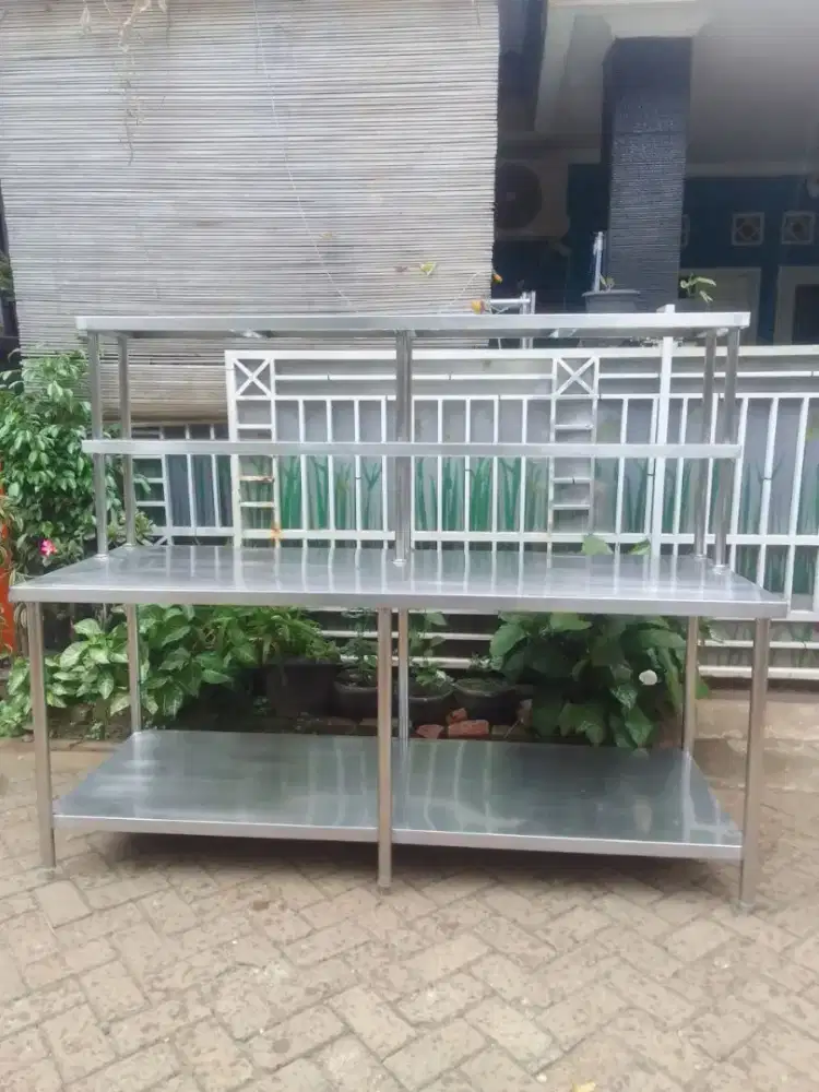 Meja 2susun upershlef ukuran 200x75x85 ukuran upershlef 200x30x70