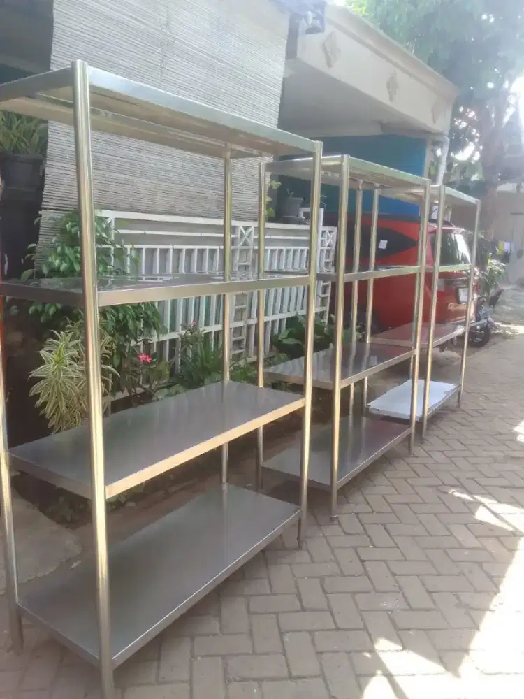 Rak stainless 4susun ukuran 120x50x180