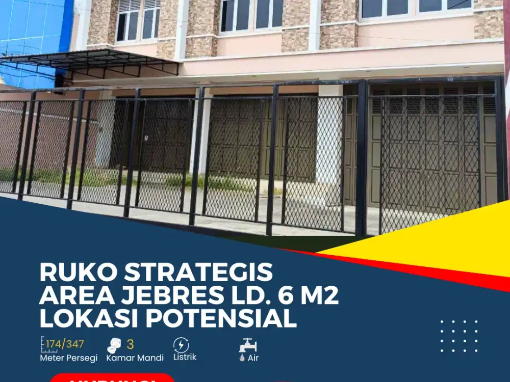 Ruko Strategis Area Jebres Lokasi Sangat Potensial