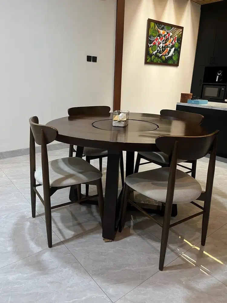 NETT JUAL MURAH Meja Makan dan kursi set dining Kayu Asli