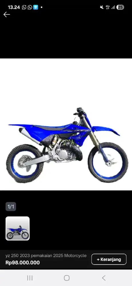 Di cari yz 125x dan yz250