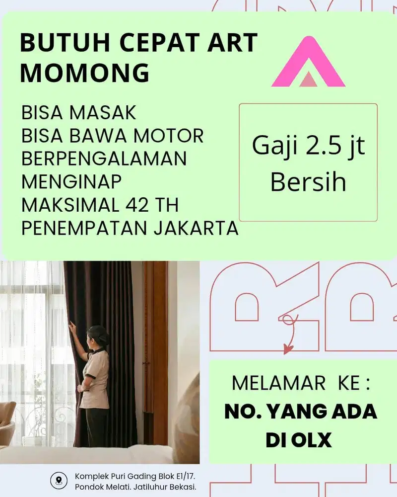 Butuh Cepat ART Penempatan di Wilayah Jakarta