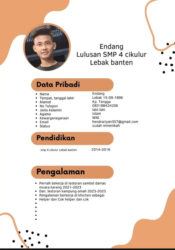 Info loker sayang punya pengalaman udah gx kepake