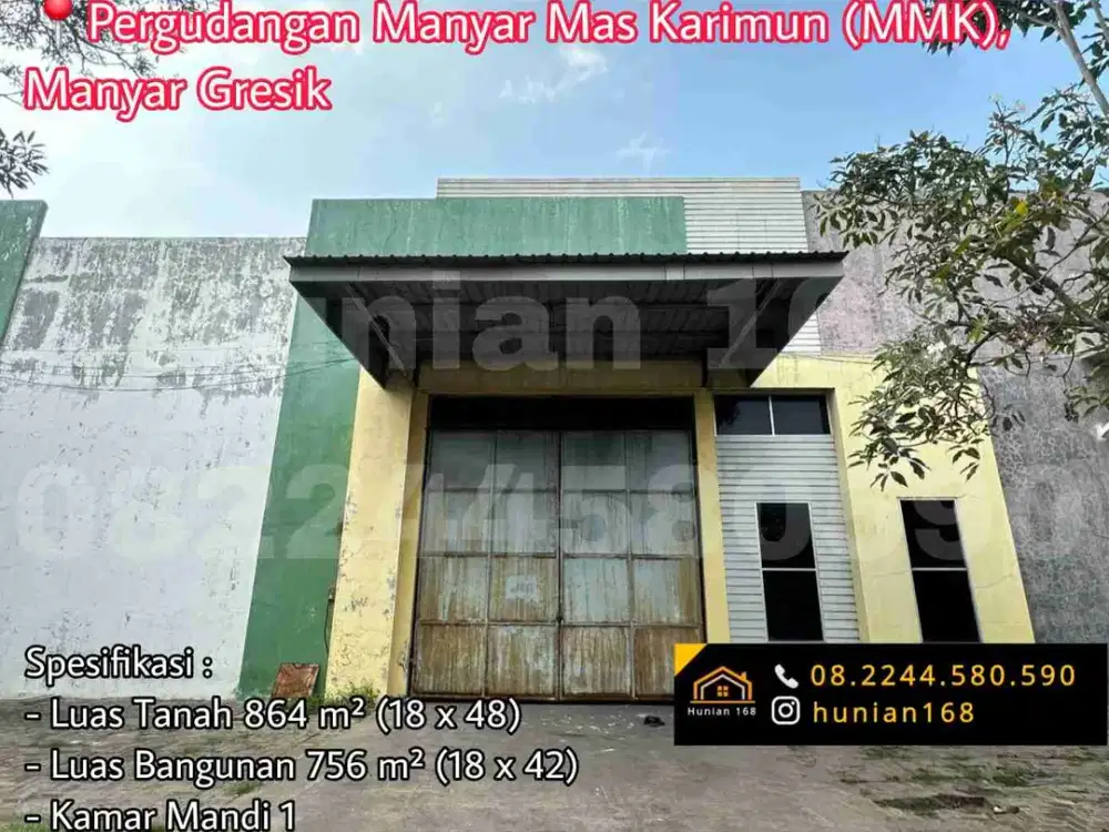 DISEWAKAN GUDANG Pergudangan MMK Manyar Mas Karimun Win Dascoland Gresik JIIPE AKR Maspion