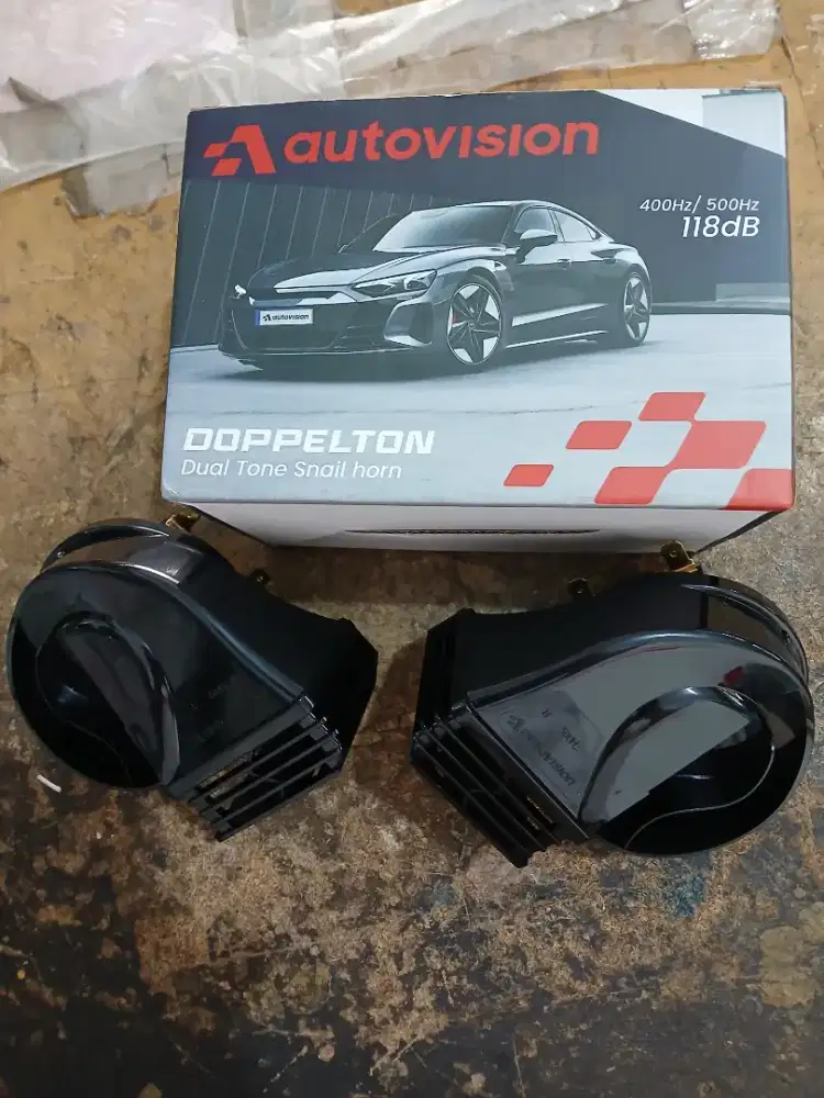 Klakson mobil autovision doppelton dan relay,harga siap pasang
