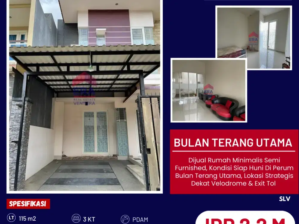 Rumah Minimalis Semi Furnished, Kondisi Siap Huni Di BTU
