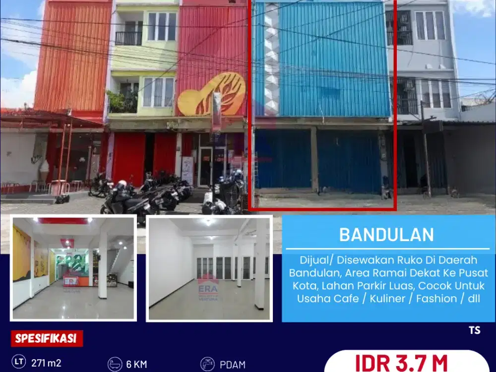 Dijual Ruko Di Daerah Bandulan, Area Ramai Dekat Ke Pusat Kota