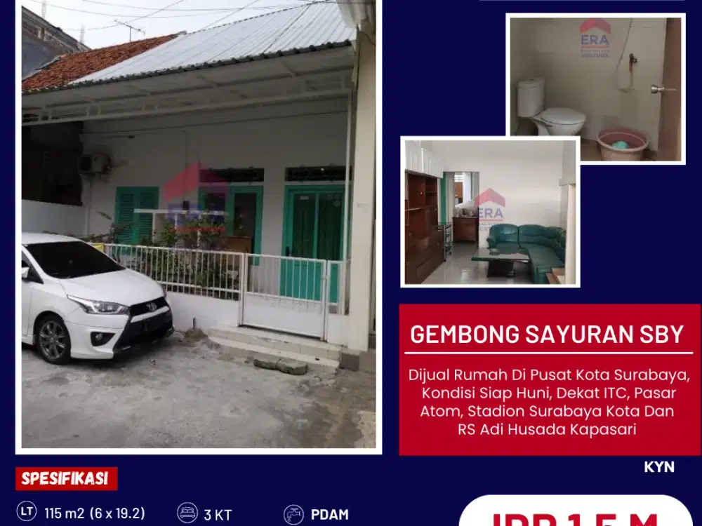 Dijual Rumah Di Pusat Kota Surabaya, Kondisi Siap Huni
