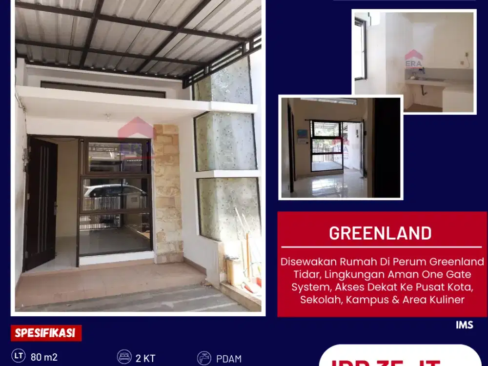 Rumah Di Perum Greenland Tidar, Lingkungan Aman One Gate Sistem