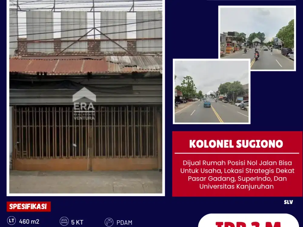 Rumah Posisi Nol Jalan Bisa Untuk Usaha, Dekat Pasar Gadang