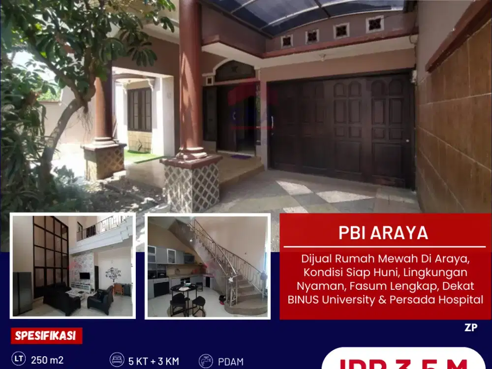 Dijual Rumah Mewah Di Araya, Kondisi Siap Huni