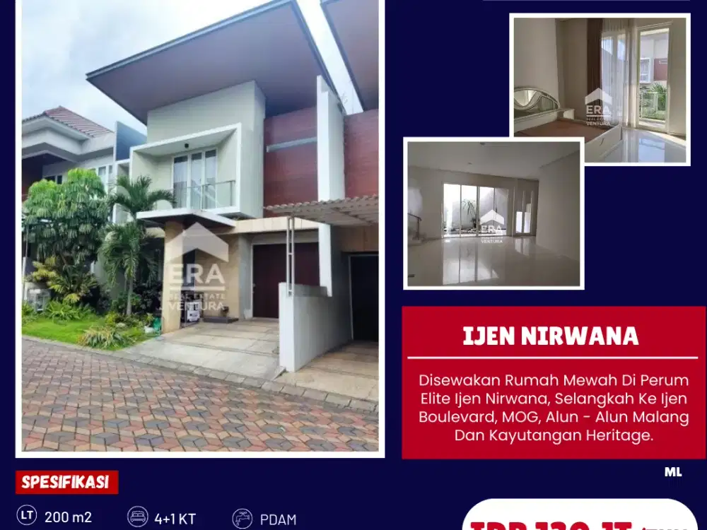 Disewakan Rumah Mewah Di Perum Elite Ijen Nirwana