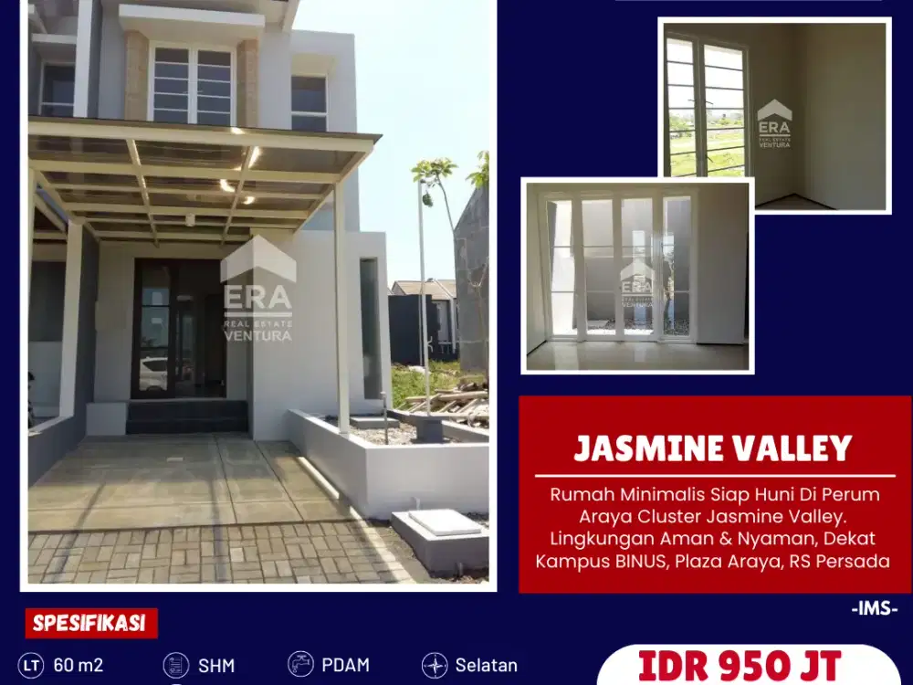 Rumah Minimalis Siap Huni Di Perum Araya Cluster Jasmine Valley