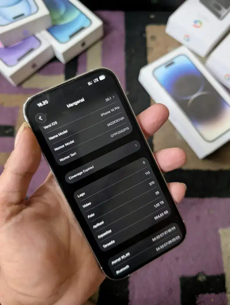 iPhone 14 Pro 1Tb dual sim fisik imei terdaftar beacukai