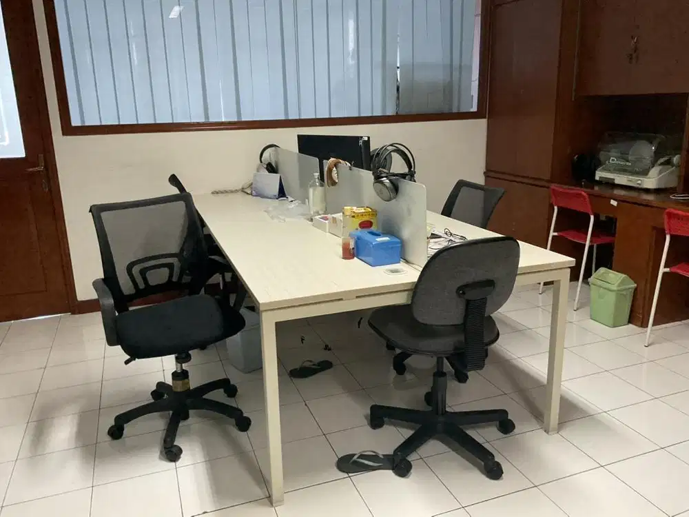 Meja kerja Atria Leben Workstation Mocha Oak