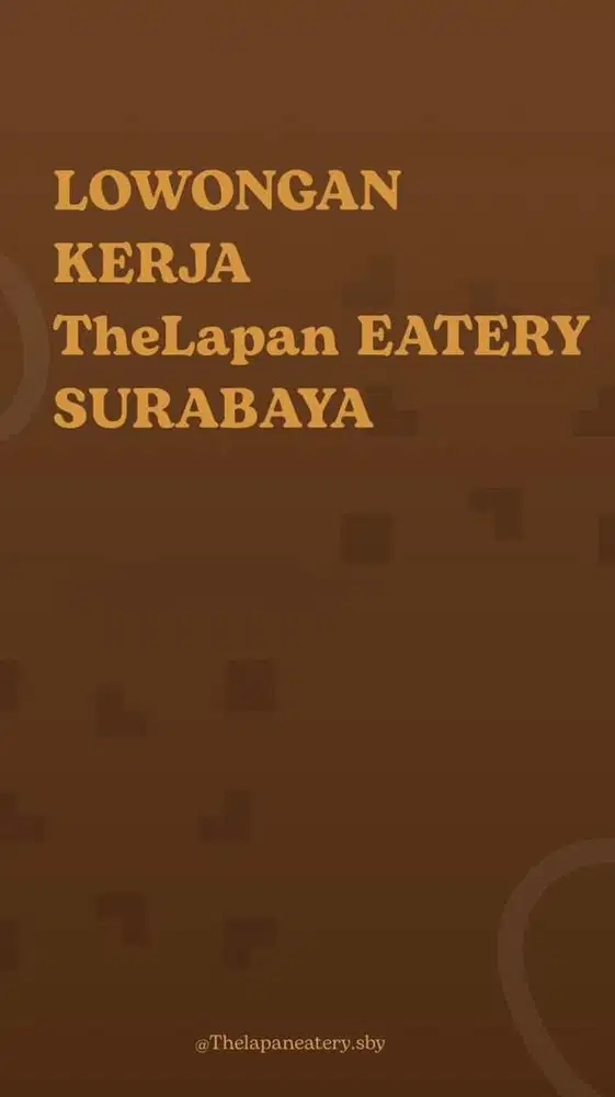 We Are Hiring! Waiters||Barista||Cook Helper||Steward