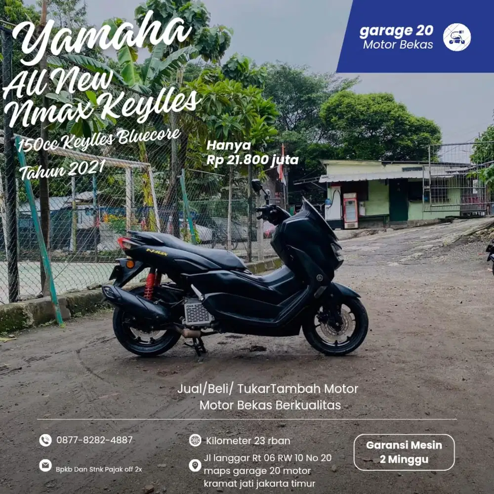 Yamaha All New Nmax 155cc keylles non abs Tahun 2021