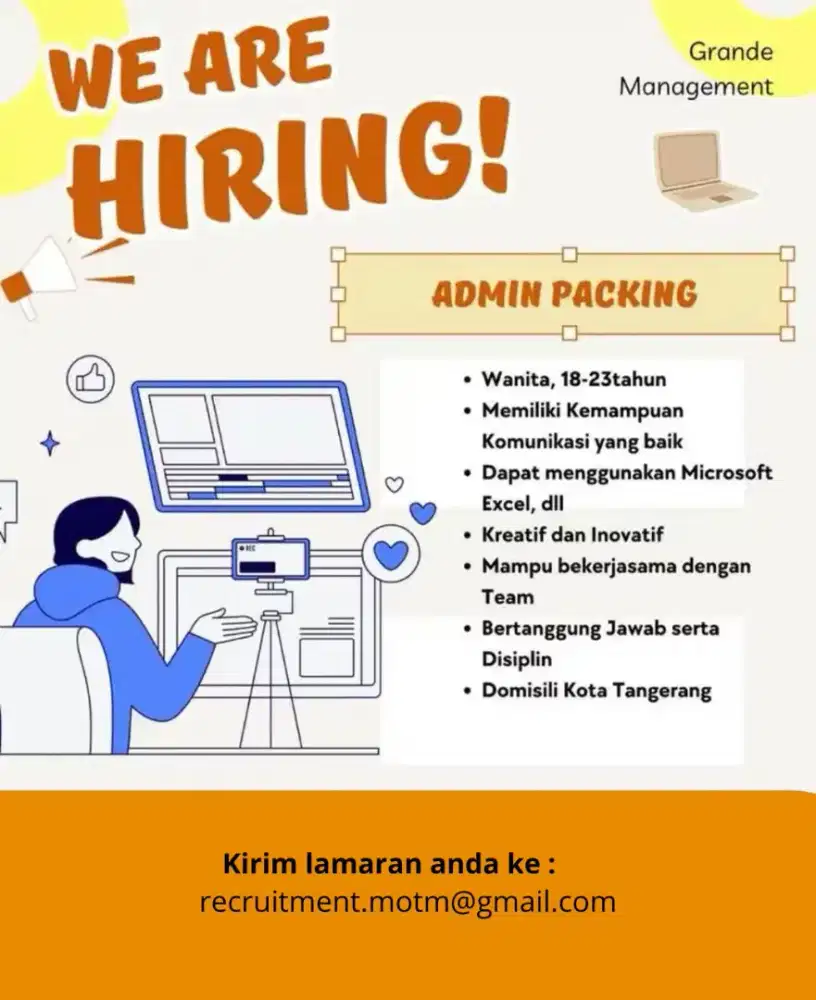 WE ARE HIRING ADMIN PACKING