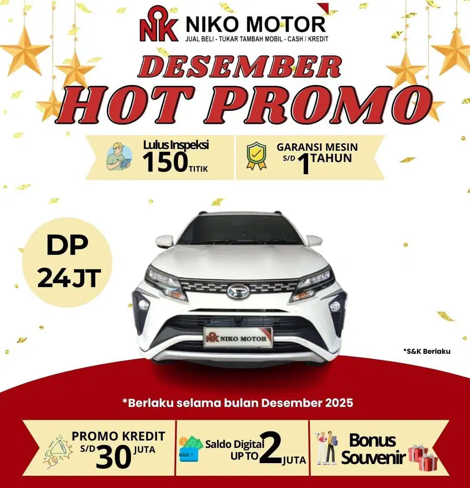 (SPT BARU KM10RB) TERIOS 1.5 R ADS 2024 MT :2023|2025