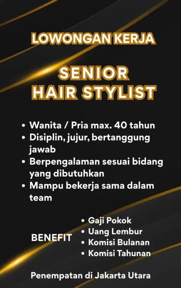 Lowongan Kerja Hair Stylish