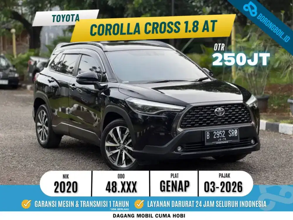 Toyota Corolla cross 1.8 at 2020 Hitam Metalik 
2021 crv