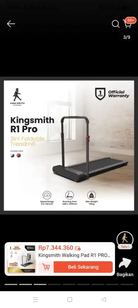 Murah alat treatmell Kings mits walking pad masih bagus