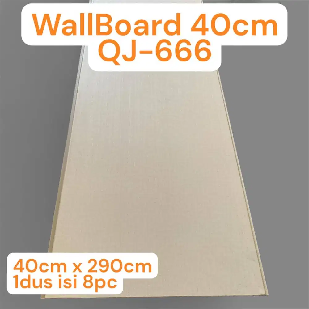 Wallboard PVC Dinding Indoor PVC Panjang Wall Panel Board Flat 40CM