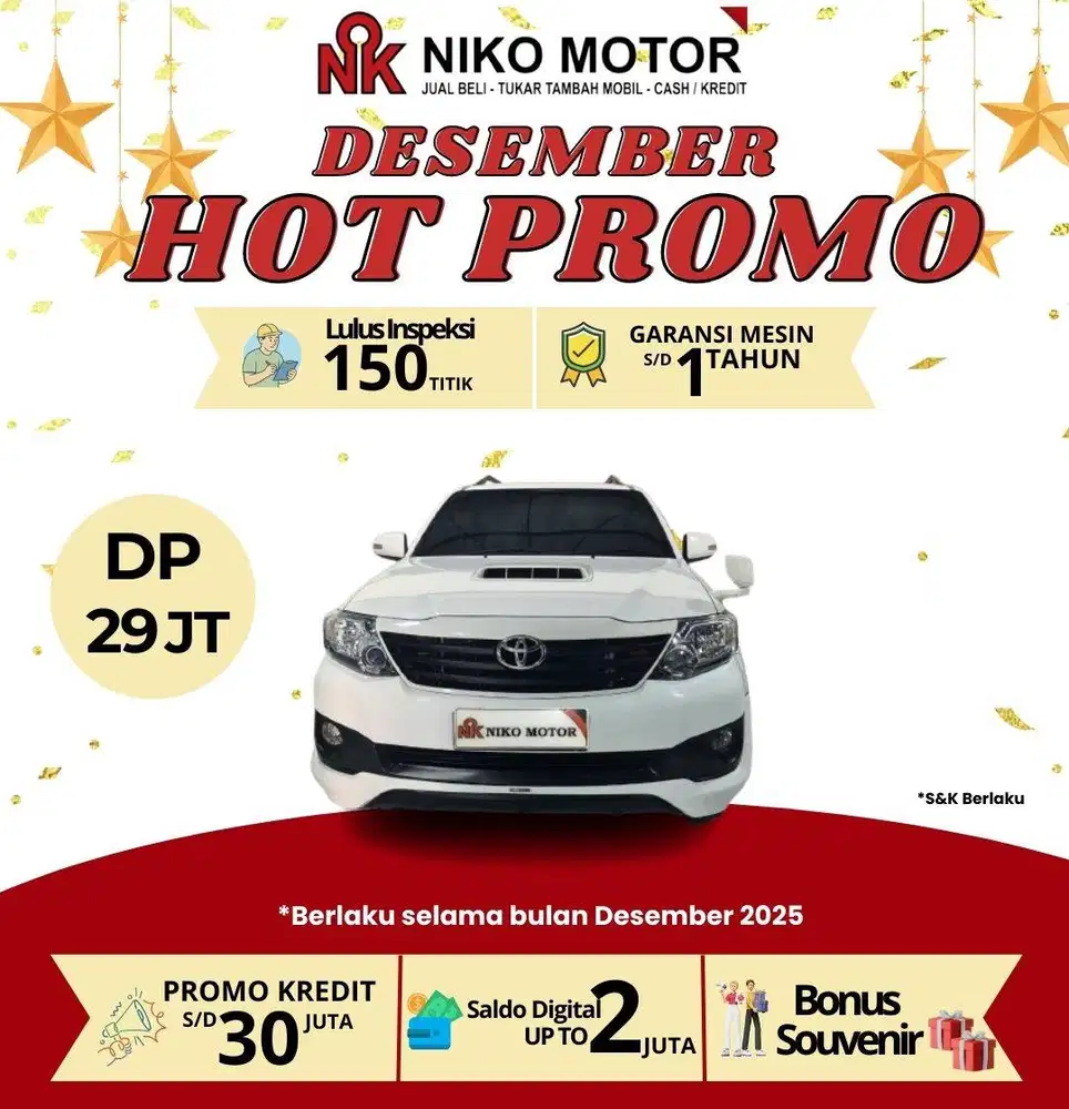 (MULUS) FORTUNER 2.5 G VNT TRD SOLAR 2015 AT