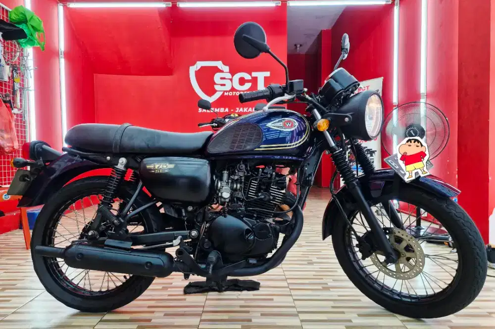 JualCpt90%LikeNew PjkDes26 KM12Rb KAWASAKI W175 SE 2021 BIRU NAVY