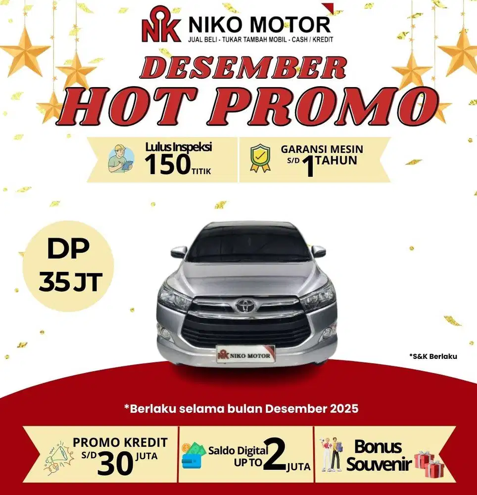 (MULUS) INNOVA 2.0 G BENSIN 2019 AT : 2018|2020