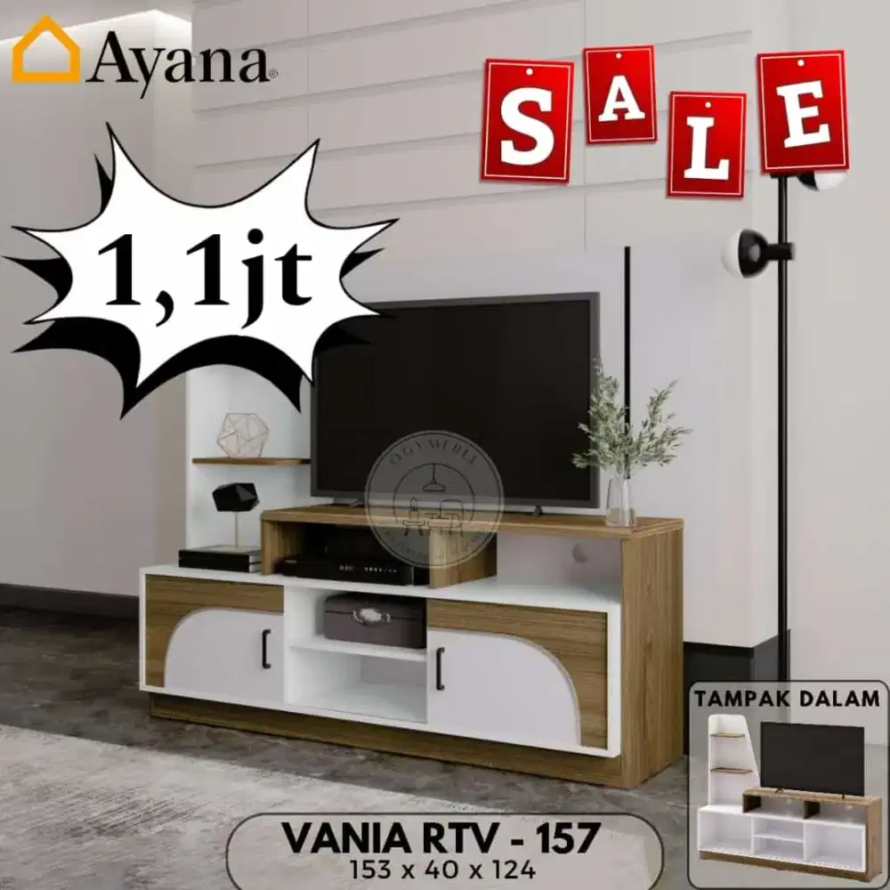 Ready meja tv/buffet tv 43 inchi terlaris sale