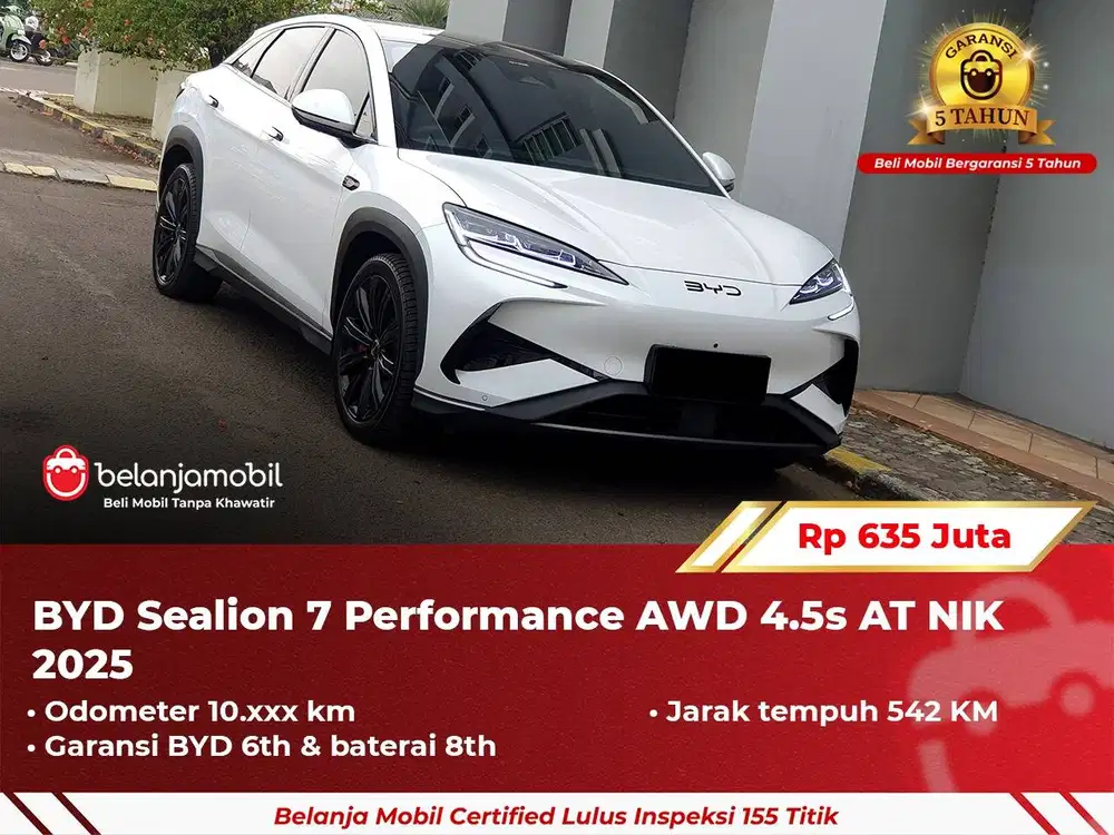 [ GARANSI 5TH ] BYD Sealion 7 Performance AWD 4.5s AT 2025/2024