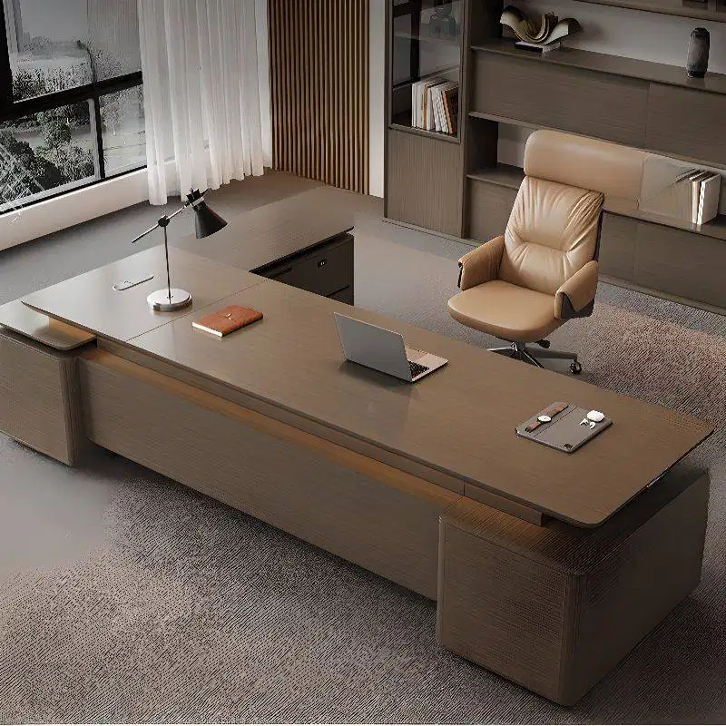 Meja kantor & belajar Minimalis Modern Custom – Kokoh & Nyaman Dipakai