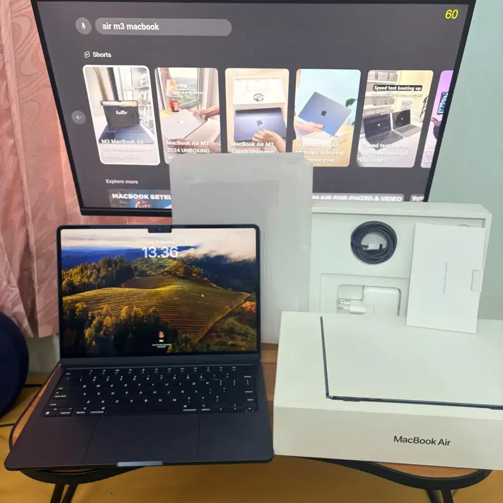 Air m3 Resmi ibox mulus fullset macbook laptop bkn gaming