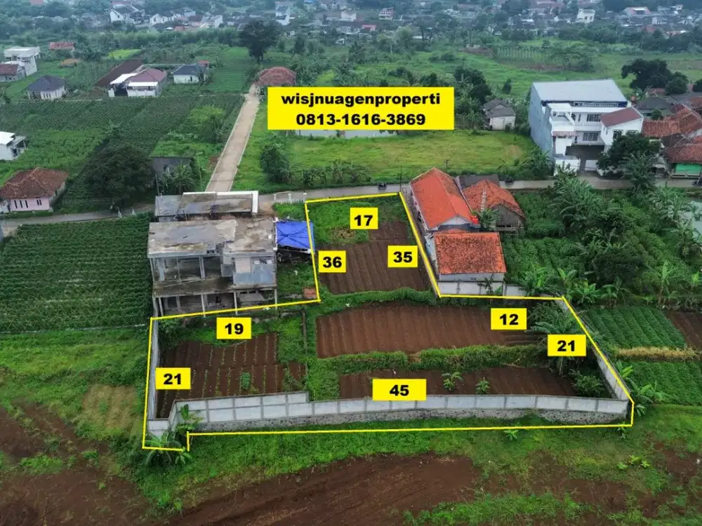 Tanah Murah dekat Lingkar Dramaga Sudah Pagar Keliling dan Turap