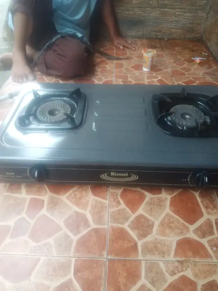 Jual kompor rinnai 2 tungku turbo sepaket.