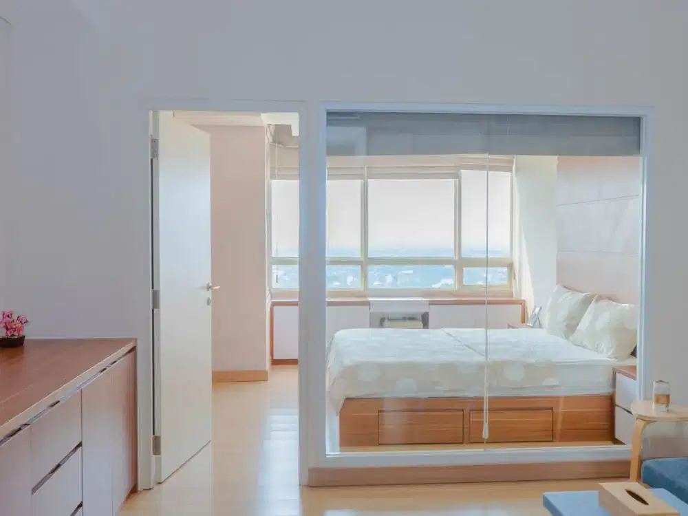 Sewa Apartement Skandinavia 1BR Full Furnished Siap Huni Di Kota Tangerang Lt 29 Dekat Bandara Soetta