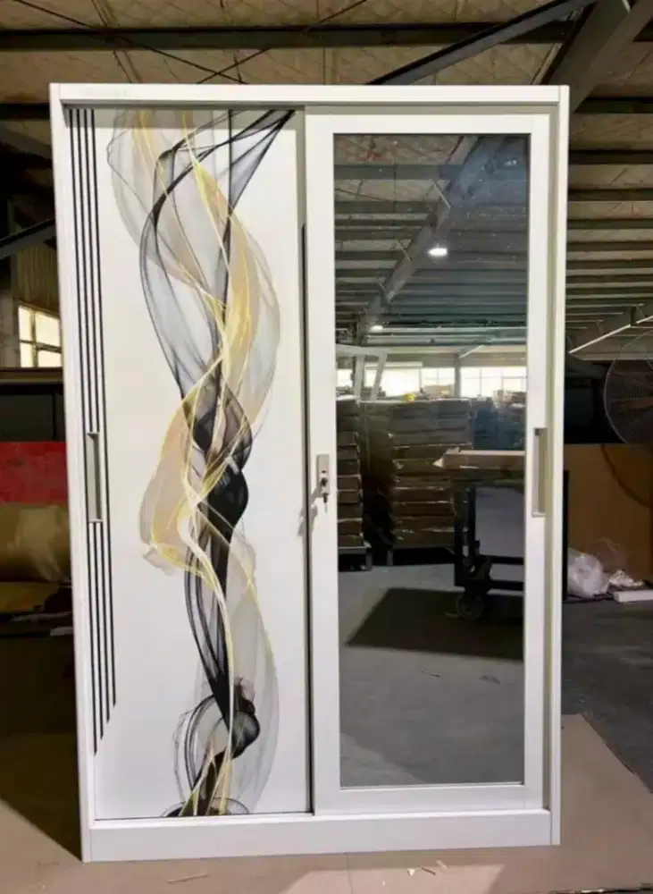 Lemari Pakaian Besi Pintu Sliding Bufallo LX3 753-853