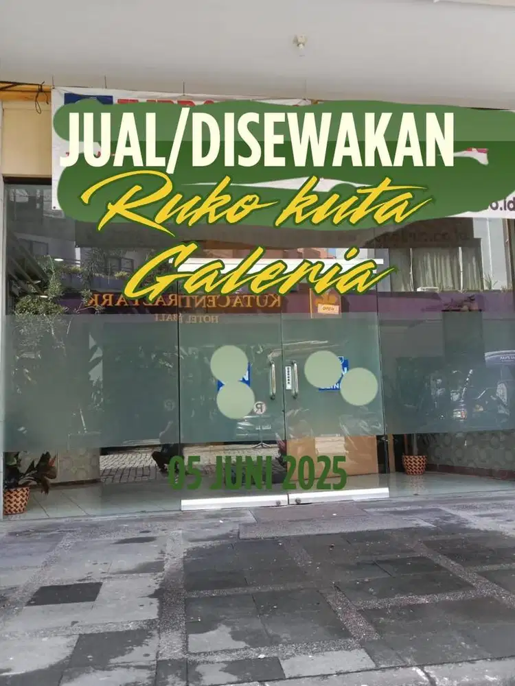 Ruko 3 Lantai Kuta Galeria – Cocok Usaha & Investasi