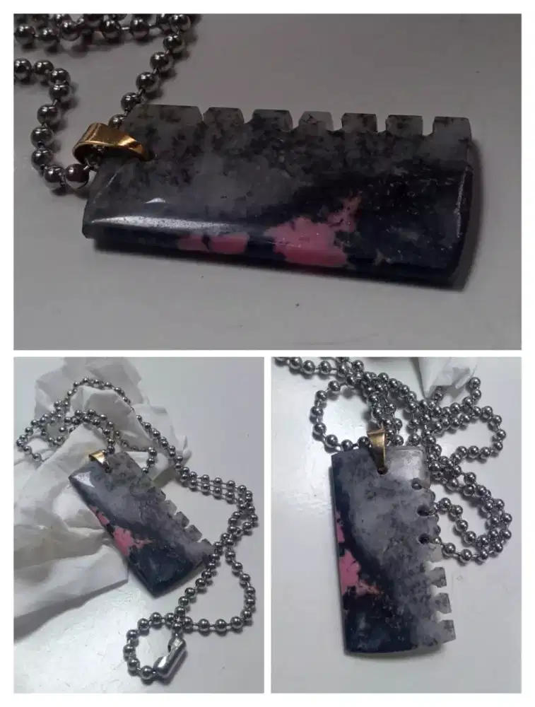 Kalung Stainless Batu Borneo Kalimantan