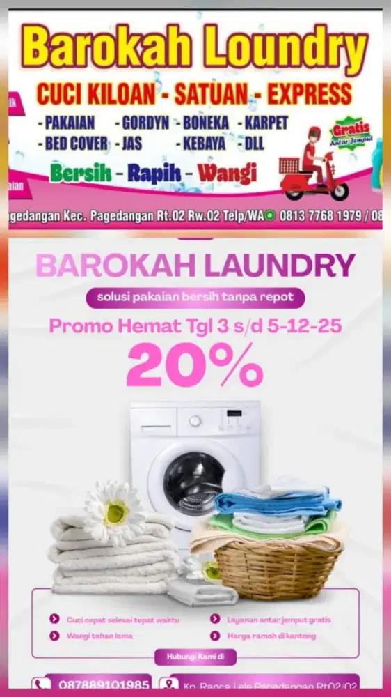 Dibutuhkan Pegawai Untuk di Loundry