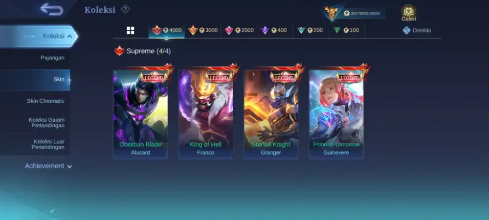 Jual Akun Mobile Legends