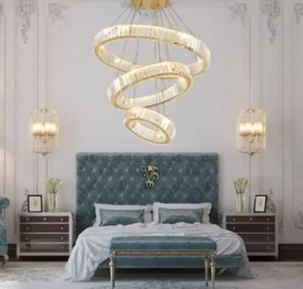 Lampu Gantung Kristal 3 Ring